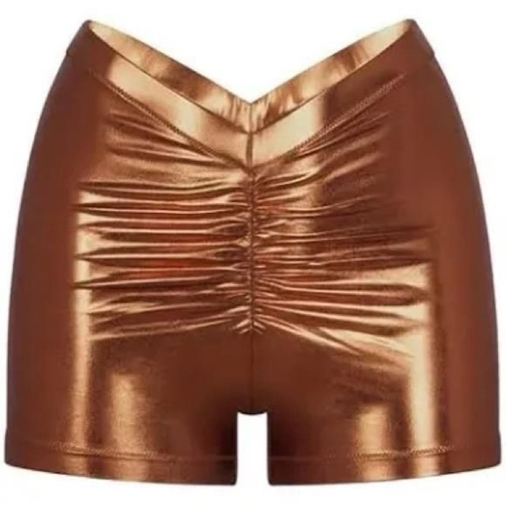 SKIMS Metallic Swim V Waist Shorts